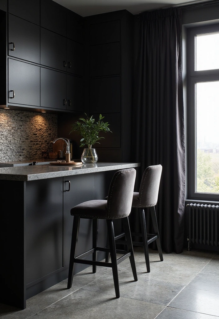 20 Bold and Beautiful Black Kitchen Ideas You Won't Believe Exist! - 7. Luxurious Textures