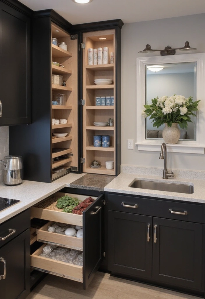 22 Moody Kitchens That Will Ignite Your Design Passion! - 15. Innovative Storage Solutions