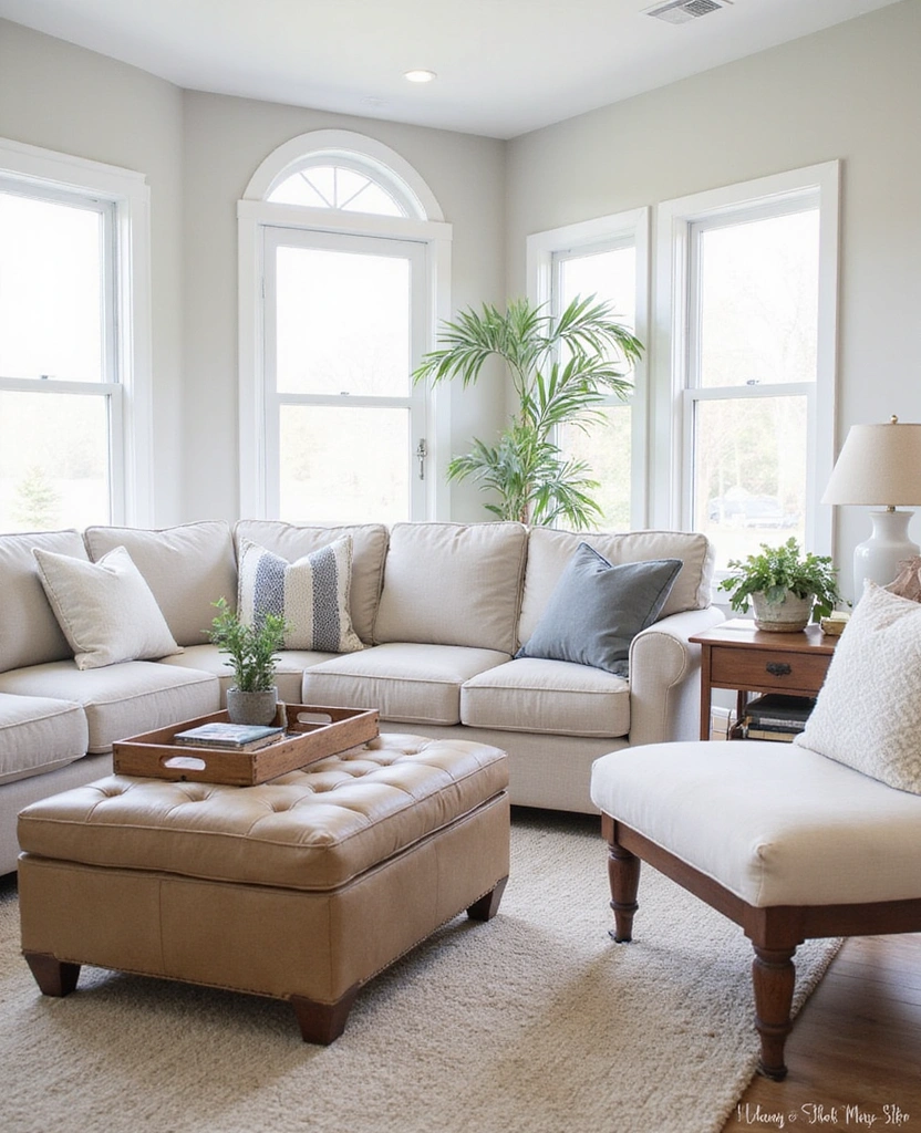 22 Inspiring Farmhouse Living Room Styles You’ll Want to Copy Now! - 12. Functional Furniture