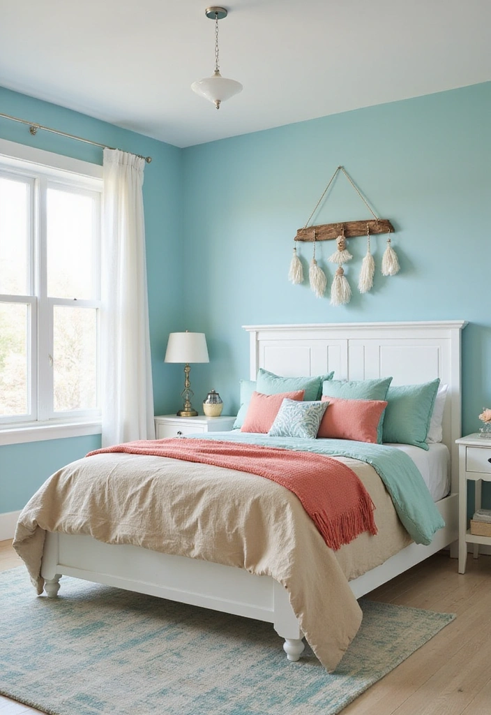 22 Nautical Bedroom Ideas That Will Make You Wish You Lived by the Sea! - 1. Beachy Color Palette