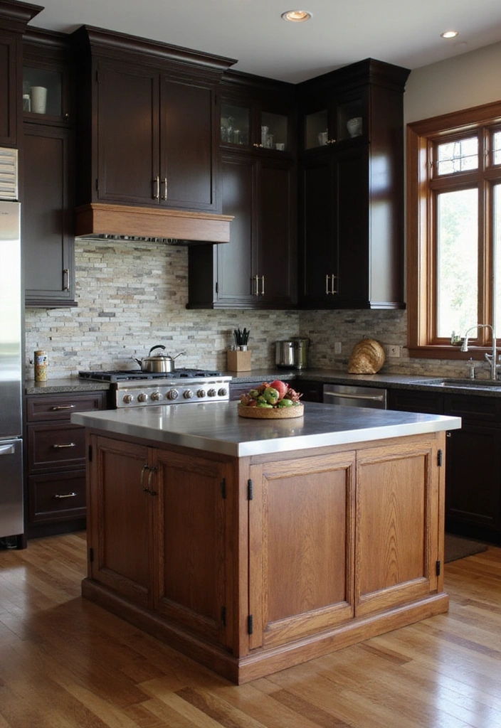 22 Moody Kitchens That Will Ignite Your Design Passion! - 19. Mixing Materials