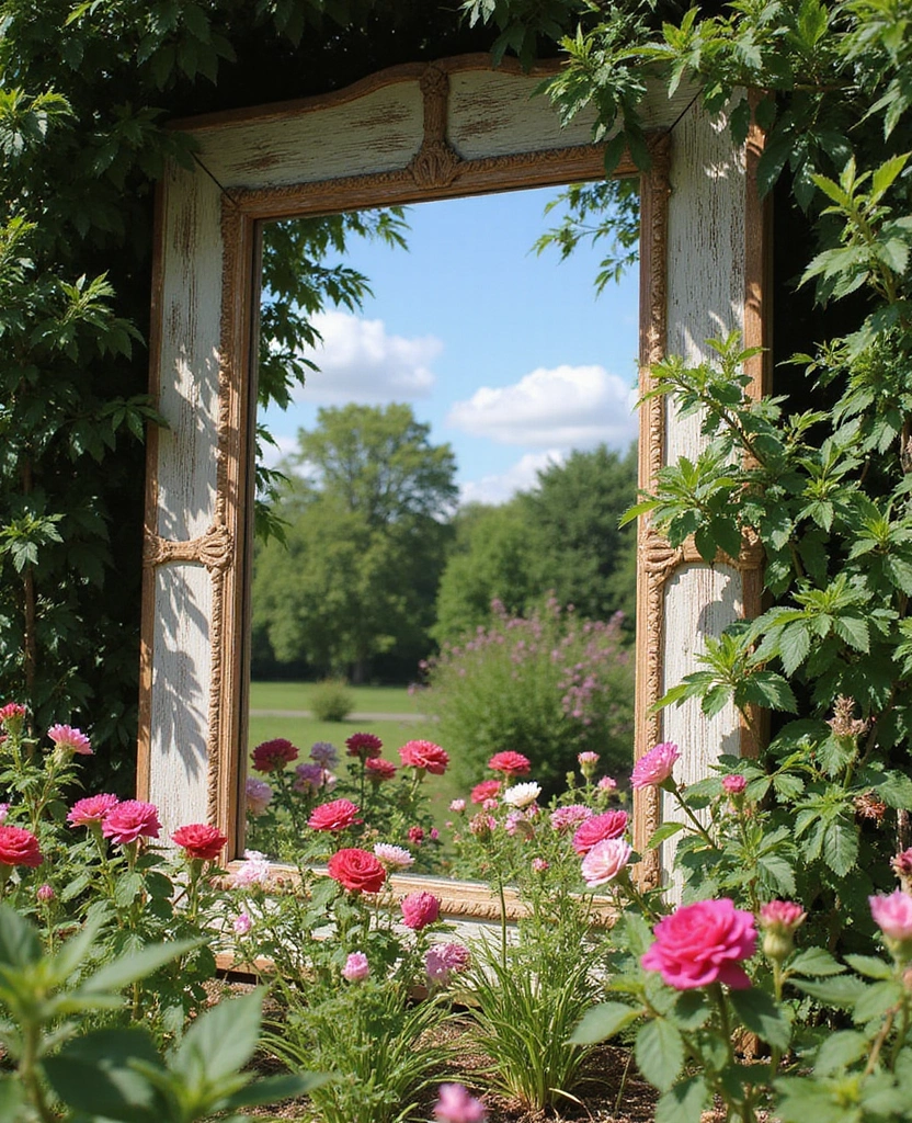 50 Creative Backyard Garden Decor Ideas You Haven't Seen Yet! - 17. Garden Mirrors