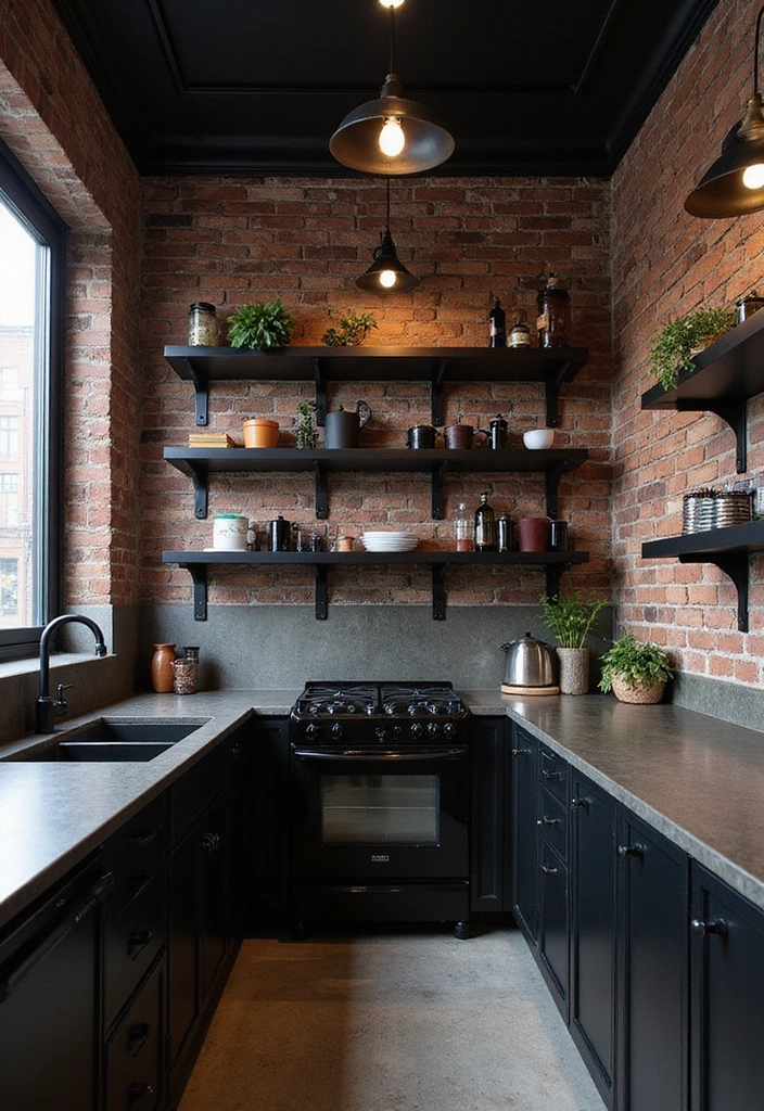 20 Bold and Beautiful Black Kitchen Ideas You Won't Believe Exist! - 6. Industrial Edge