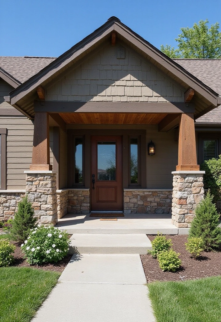 20 Modern Farmhouse Exteriors That Redefine Elegance! - 4. Natural Stone Accents