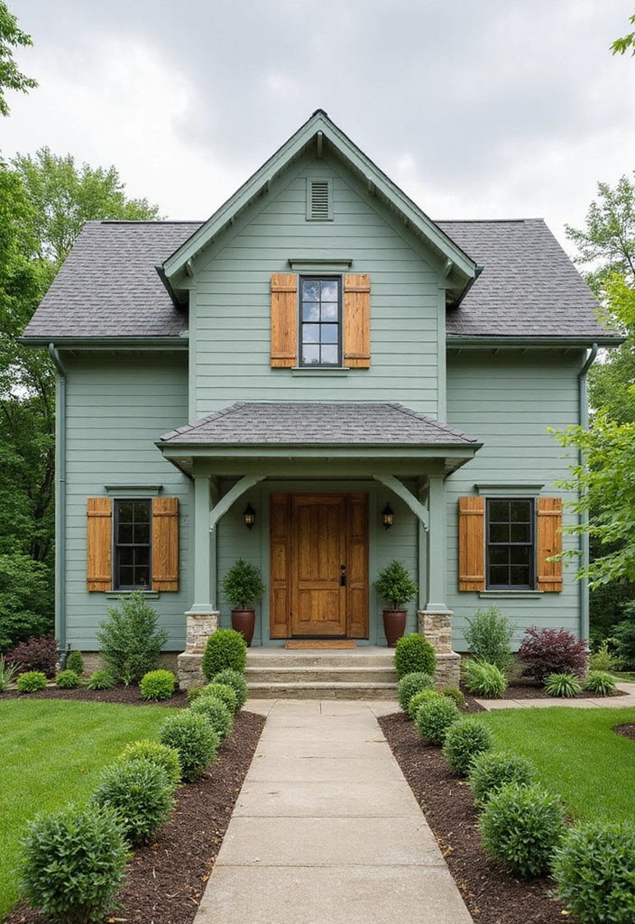 20 Modern Farmhouse Exteriors That Redefine Elegance! - 6. Earthy Color Palettes