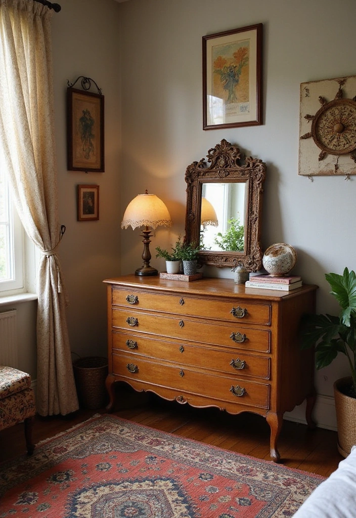 25 Boho Style Bedroom Inspirations That Will Spark Your Creativity! - 3. Vintage Finds and Flea Market Treasures
