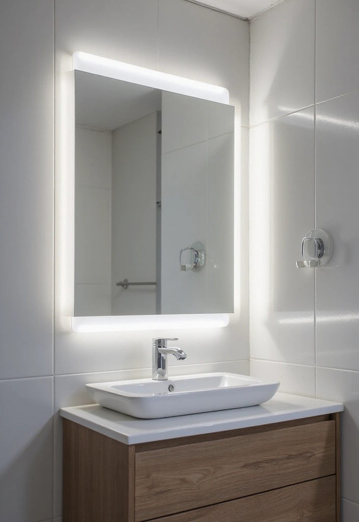 19 Bathroom Lighting Ideas That Create a Spa-Like Ambiance! - 4. Backlit Mirrors