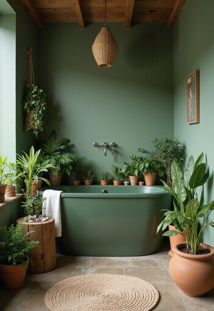 36 Stunning Bathroom Color Ideas to Ignite Your Next Home Makeover! - 4. Earthy Greens