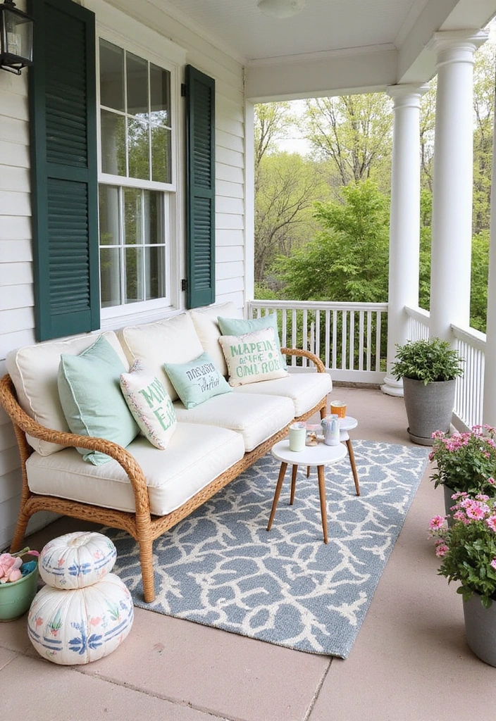 25 Must-Try Easter Front Porch Decor Ideas for a Show-Stopping 2025! - 8. Cozy Seating Areas
