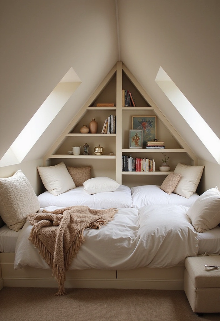 20 Attic Bedroom Designs That Redefine Cozy Living! - 4. Cozy Nook with Built-in Beds