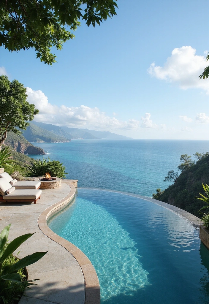 20 High-End Pool Designs That Will Turn Your Backyard into a Luxury Retreat! - 1. Infinity Pool with Ocean Views