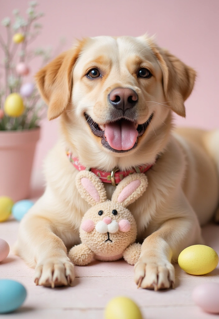 25 Cute Easter Bunny Decorations and Cards That Will Make You Hop with Joy! - 20. Bunny-Themed Pet Accessories