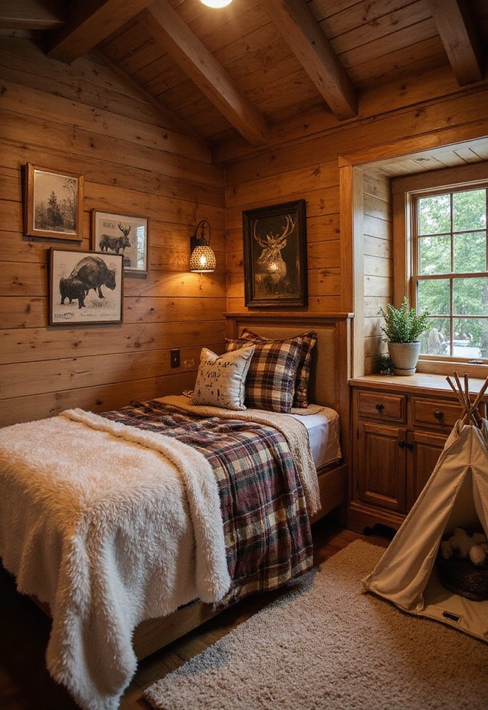 25 Creative Kids Room Ideas That'll Keep Your Little Ones Entertained (Check Out #14!) - 17. Cozy Cabin Hideaway