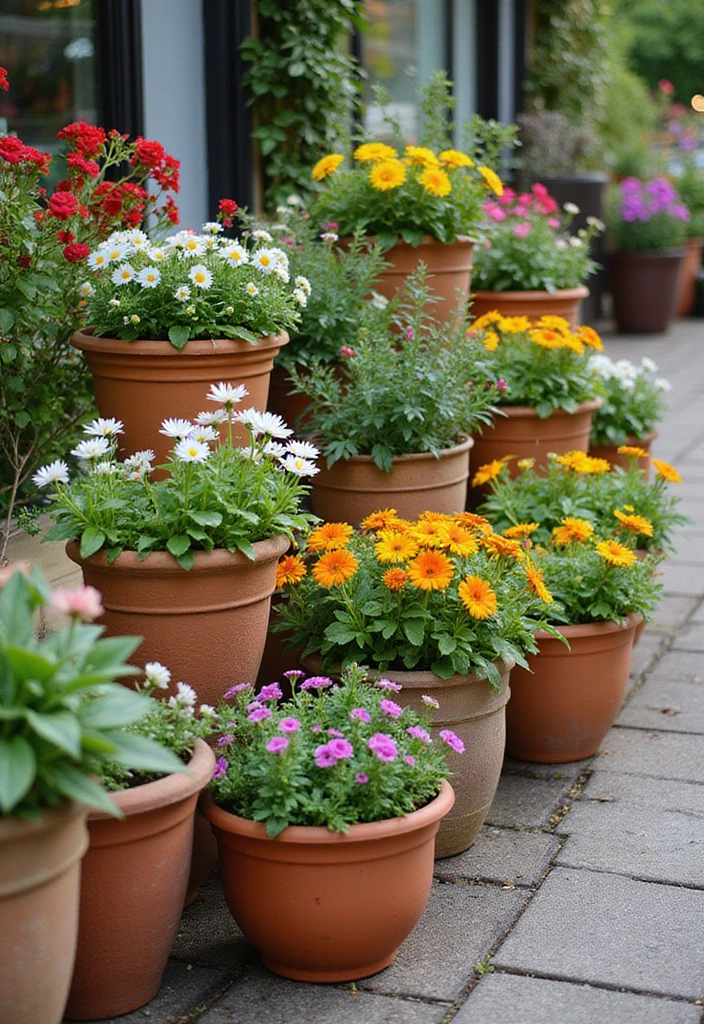 20 Bohemian Decor Ideas for Your Garden That Embrace the Free-Spirit in You! - 7. Colorful Planters and Pots