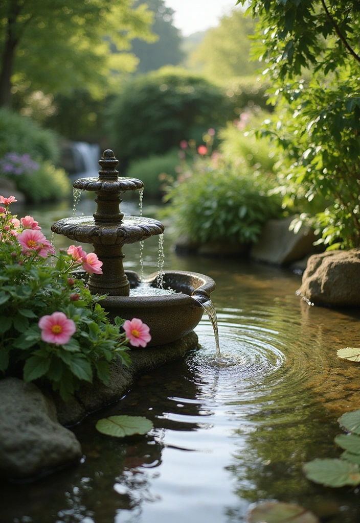 20 Bohemian Decor Ideas for Your Garden That Embrace the Free-Spirit in You! - 15. Water Features