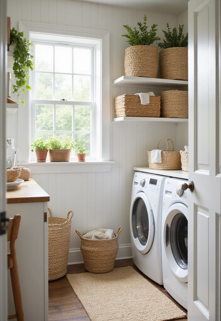 20 Space-Saving Laundry Room Hacks That Will Make You Want to Do Laundry! - 7. Multi-Functional Laundry Baskets