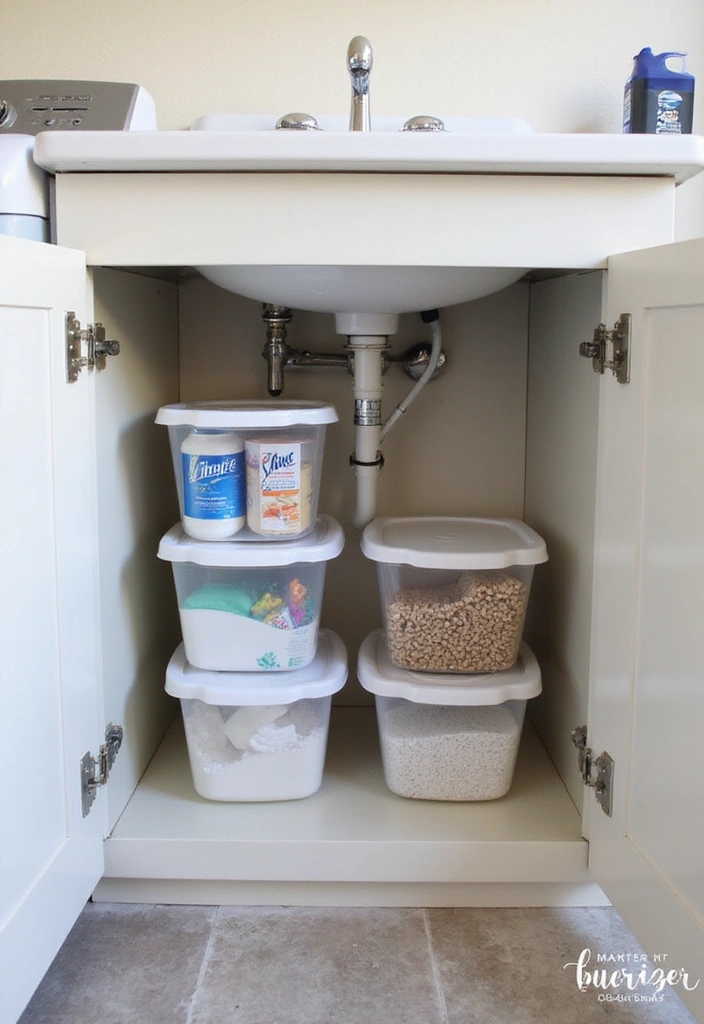 20 Space-Saving Laundry Room Hacks That Will Make You Want to Do Laundry! - 14. Utilize Under-Sink Space