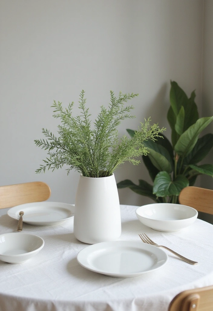 25 Chic Winter Floral Designs That Double as Stunning Centerpieces! - 14. Minimalist Greenery