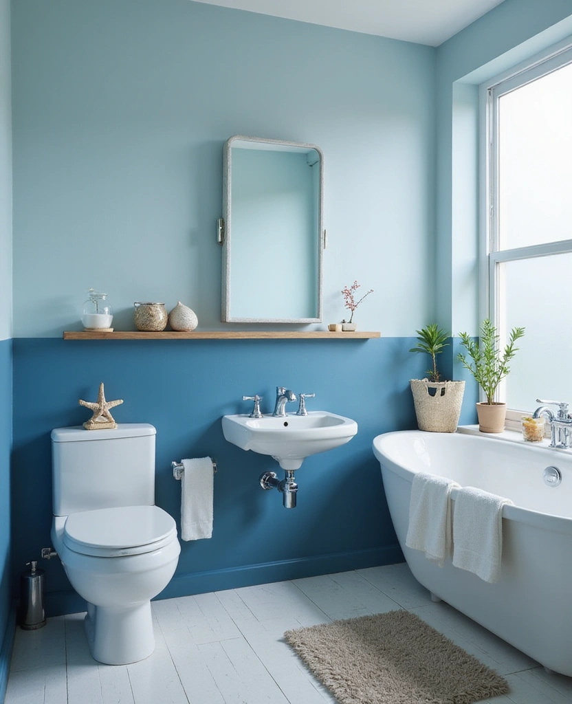 36 Stunning Bathroom Color Ideas to Ignite Your Next Home Makeover! - 1. Tranquil Blues