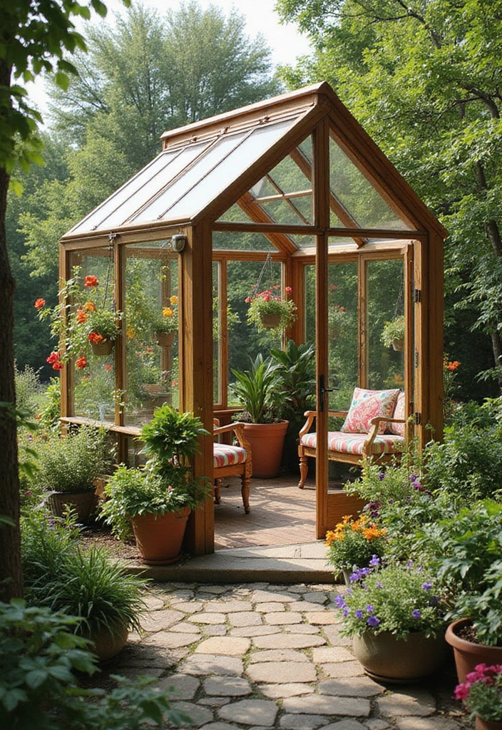 20 Bohemian Decor Ideas for Your Garden That Embrace the Free-Spirit in You! - 17. Bohemian Greenhouses
