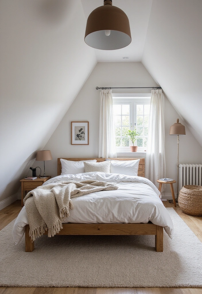 20 Attic Bedroom Designs That Redefine Cozy Living! - 9. Scandinavian Simplicity