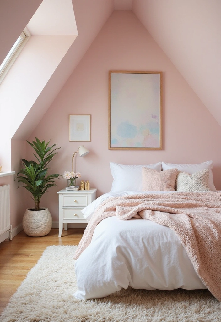 20 Attic Bedroom Designs That Redefine Cozy Living! - 6. Soft Pastels