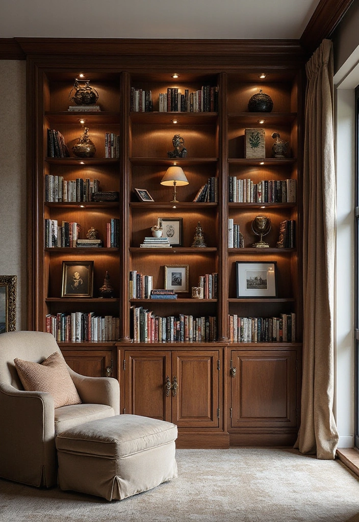 23 Luxurious Bedroom Ideas for a Glamorous 2025 Makeover! - 19. Curated Bookshelves