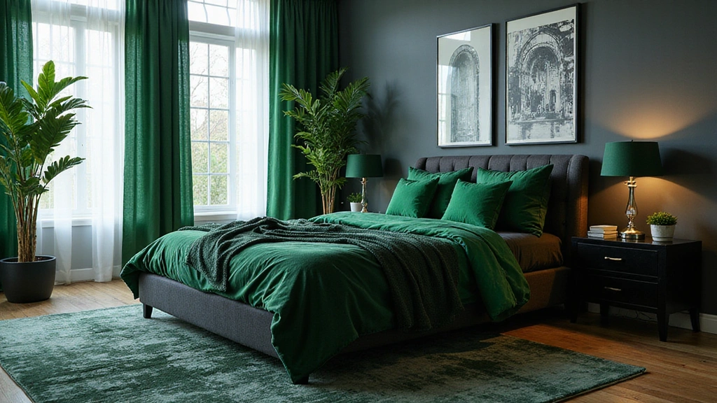 20 Elegant Black and Green Bedroom Designs That Will Make Your Heart Skip a Beat!