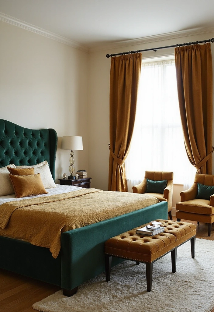 23 Luxurious Bedroom Ideas for a Glamorous 2025 Makeover! - 1. Velvet Dreams