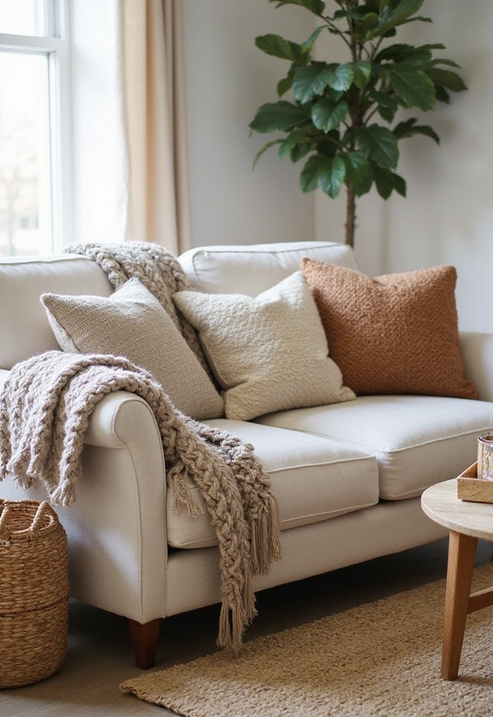 25 Coastal Farmhouse Living Room Trends You Can't Miss in 2024! - 2. Textured Fabrics