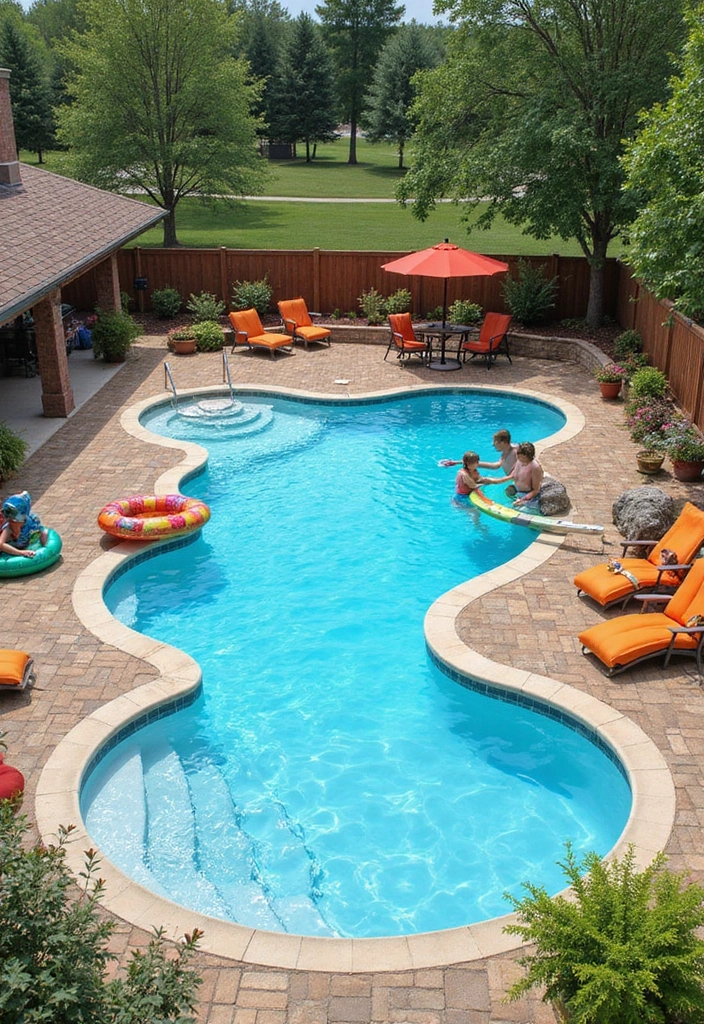 21 Chic Compact Pool Ideas for Tiny Backyards (Relaxation Awaits in #10!) - 14. The Fun Family Pool