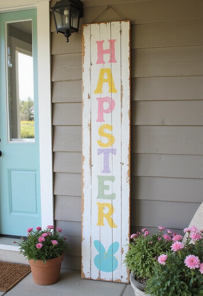 25 Must-Try Easter Front Porch Decor Ideas for a Show-Stopping 2025! - 9. DIY Easter Signs