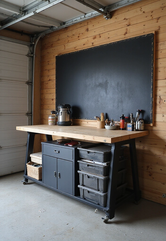 20 Creative Garage Organizing Ideas for a Clutter-Free Space! - 18. Foldable Workstations