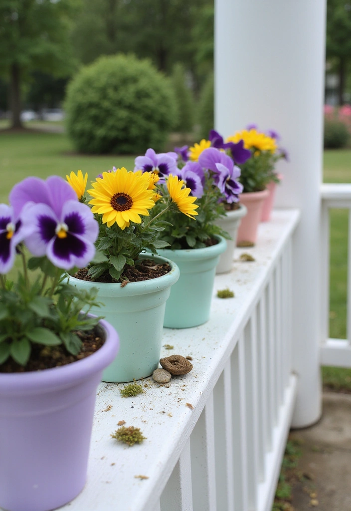 25 Must-Try Easter Front Porch Decor Ideas for a Show-Stopping 2025! - 2. Pastel-Painted Planters