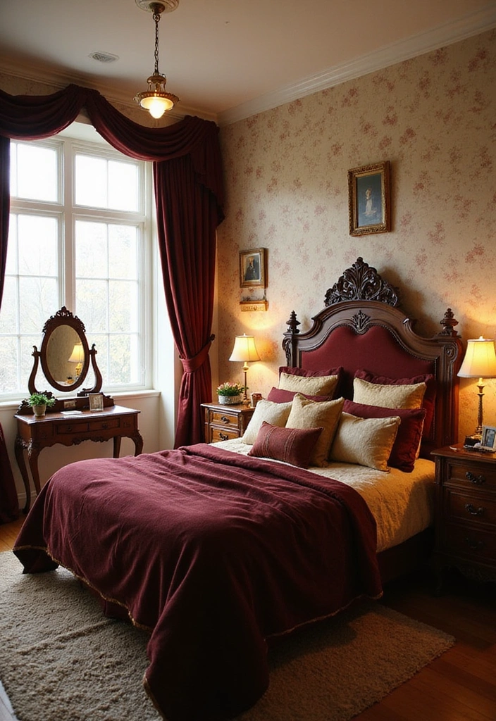 23 Luxurious Bedroom Ideas for a Glamorous 2025 Makeover! - 22. Vintage Glamour