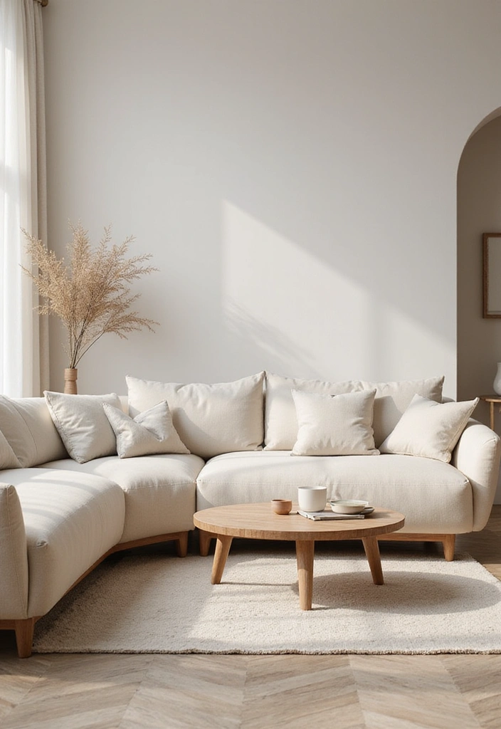 20 Minimalist Japandi Living Room Ideas to Simplify Your Space! - 19. Soft Curves