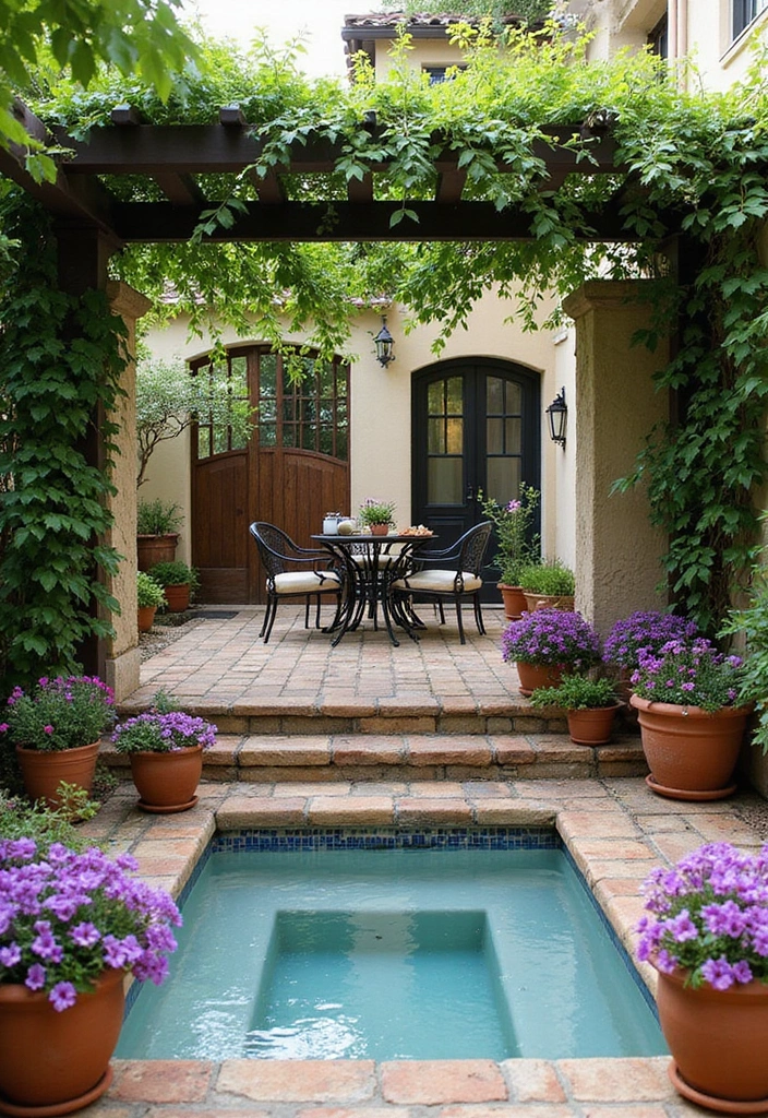 21 Plunge Pool Landscaping Ideas to Create Your Dream Oasis! - 5. Mediterranean Escape