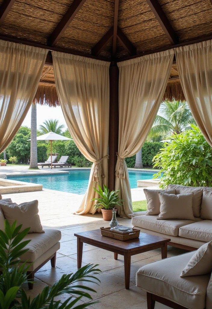 20 High-End Pool Designs That Will Turn Your Backyard into a Luxury Retreat! - 6. Poolside Cabanas